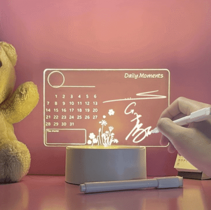 Creative Rewritable LED Calendar with Night Light